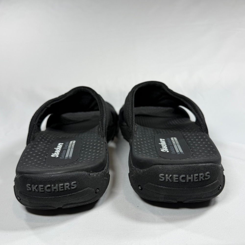 Skechers Outdoor Lifestyle Black Slide Sandals Leather Textile 47101 BBK US 9 - Picture 10 of 10